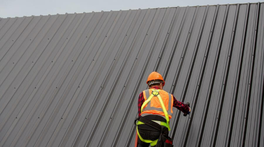 Professional metal roof installation in Lake, MI